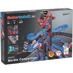 fischertechnik Marble Competition 564070 Marble Competition - Construction Kit for Children from 8 Years, Educational Toy for One or More Players, Promotes Technical Understanding, Black
