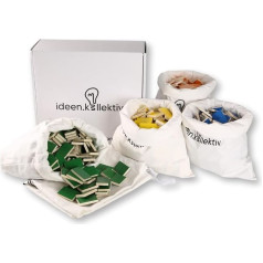 Team Domino - 1000 Wooden Domino Stones in 4 Colours - High Quality Domino Game for Team Building & Collaboration - Perfect for Workshops, Events & Creative Group Activities
