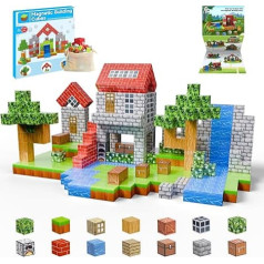 Magnetic Blocks - 110 Piece Lead Magnetic World Set, Toys for Boys and Girls Aged 6, 7, 8, 9 and 10 Years, Montessori Stacking Building Toys for Toddlers