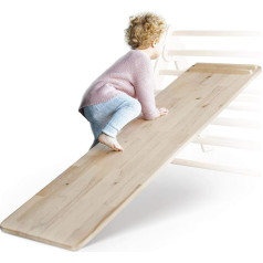 Ehrenkind® Pikler Art Painted Sliding Board and Chicken Ladder | Solid Beech Wood | The Slide Board is an Addon for the Climbing Triangle Rung Triangle Climbing Frame