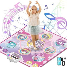 Unicorn Dance Mat for Children, Music Mat with Bluetooth, 6 Play Modes and Rechargeable Battery, Christmas Birthday Toy Gifts for Girls Boys Age 3 4 5 6 7 8 9 10 11 12+ Years