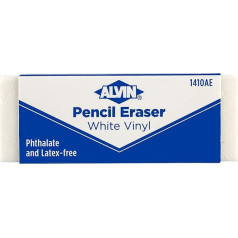 Alvin White Vinyl Erasers (Pack of 20) 1410AE