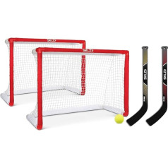 SKLZ Pro Mini Hockey Set with 2 Goals, 2 Bats and 1 Ball, One Size, Red, Unique Size
