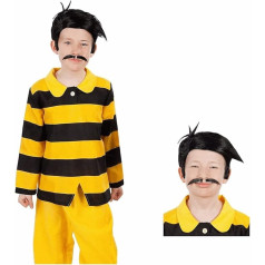 Maskworld The Daltons Costume with Wig and Beard for Children - The Villains from Lucky Luke Comics (134-140)