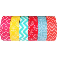 VPK17 Japanese Washi Masking Premium Value Pack Tape Collection, Set of 6