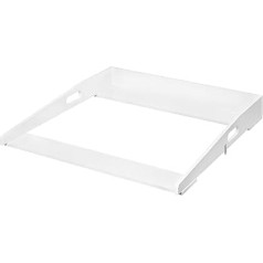 WOLTU Universal Changing Table Attachment for Chest of Drawers with Depth 47-51 cm and Width from 70 cm, Changing Table Attachment with Side Walls, 70 x 10 x 75 cm, White