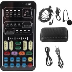 Voice Changer Kit, 8 Different Sounds, 8 Integrated Sound Effects, Portable, Surprise Giving, High Device Compatibility for Game Recording Computers