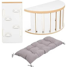 OBUBU - Climbing Arch from 1 Year - Indoor Climbing Frame - 4-in-1 Set Play Arch with Cushion, Slide and Table Board - Children's Toy, White