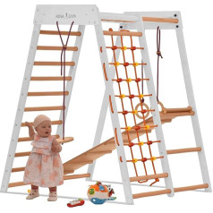 Rinagym Indoor Wooden Playground for Children - Wooden Climbing Frame Indoor from 3 Years - Indoor Climbing Frame Children Kidwood