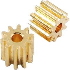 Bürstenloser Motor Motorritzel, Zahnräder, Motorritzel, Zahnräder, 10 Stück, Messingritzel, 0,6 T, 0,98 mm, 1 mm, Kupfer-Zahnradbohrung, GS