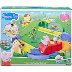 Peppa Pig Hasbro Peppas Funny City Tour Playset with Rail, Includes Vehicle and 1 Figure, 35+ Sounds, Ages 3+, Multi