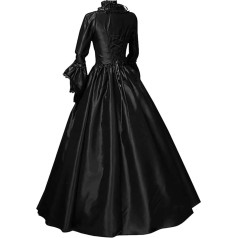 Women's Vintage Medieval Renaissance Dress, Sexy Goth Dress, Bridesmaid Dress, Steampunk Medieval Evening Dress, Maxi Dress, Halloween Court Cosplay Costumes