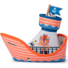 Lilliputiens - Pirate ship for the bathtub - Aquatic neoprene toy with removable figures - Floating boat, promotes motor skills and imagination - From 12 months - 83504