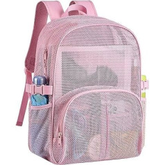 Mesh Backpack, Mesh School Backpack with Comfort Padded Straps for School, Swimming, Beach, Sports