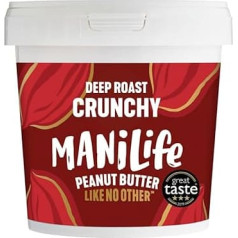 ManiLife Peanut Butter - Peanut Butter - All Natural, One Growing Area, No Added Sugar, No Palm Oil - Deep Roast Crunchy (1 x 900 g)