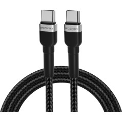 Pīts kabelis USB-C - USB-C PD 65W 2m melns