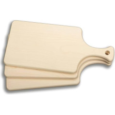 Dekofant Breakfast Board with Handle Set of 3 Natural 35 x 16 x 1.5 cm