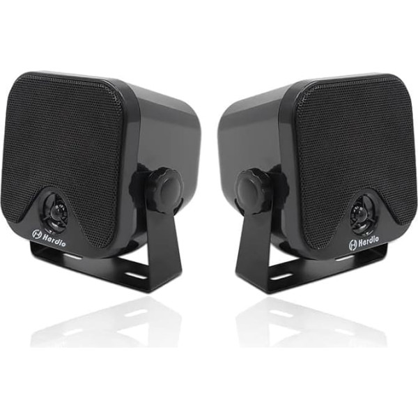 100 W 10.2 cm Mini Marine Speaker Waterproof Stereo Audio Speaker System for ATV UTV Motorcycle Speaker Tractor Boat Box Speaker, Black