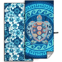 Ocoopa Pack of 2 Microfibre Beach Towels, Ultralight, Quick-Drying, Sand-proof Towel, Absorbent Beach Blanket, Soft and Easy Care Bath Towel for Fitness, Travel, Beach, Swimming, Yoga, 178 x 80 cm