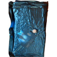 Wabezu Single Dual Water Core Vinyl Water Bed Mattress 90 x 200 cm Blue for 180 x 200 cm Softside Water Bed (F3 75% Soothing)