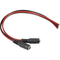 sourcing map 2pcs DC Power Pigtail Cable 12V Female Connector for CCTV Camera Lighting Adapter 2.1mm x 5.5mm Ultra Thick