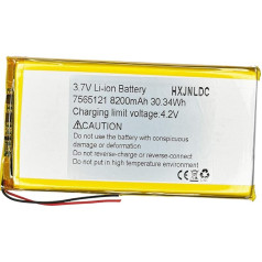 DC 3.7 V 8200 mAh 7565121 Li-ion Polymer Battery Replacement for DIY 3.7-5 V Electronic Products, GPS, LED Light, Bluetooth Speaker, Mobile Power Supply