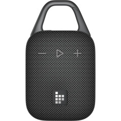 Tronsmart H1 Portable Outdoor Bluetooth Speaker Music Box, 20 Hours Playtime, Loud Sound and Powerful Bass, Integrated Carabiner, IPX7 Waterproof, Adjustable EQ, Bluetooth 5.3 (Black)