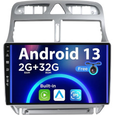 SXAUTO Android 13 IPS Car Radio for Peugeot 307 SW CC (2002-2013) - Built-in CarPlay / Android Car - Reversing Camera Free - 2G + 32G - Steering Wheel Control DAB Fast-Boot WiFi DSP BT - 2 DIN 9