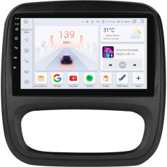 Ossuret Android 12 Car Radio for Renault Trafic 3 (2014-2021)/Opel Vivaro B (2014-2018), 8-Core 4G+32G GPS Navi 9 Inch QLED Touch Screen with CarPlay Android Car Bluetooth WiFi 4G LTE DSP RDS