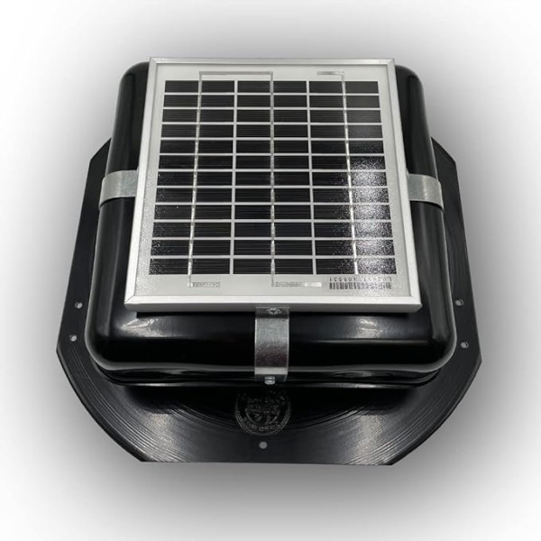 Solar RoofBlaster 2.0 with Black Vent | Solar Loft Vent | Solar Loft Fan | New and Improved Design