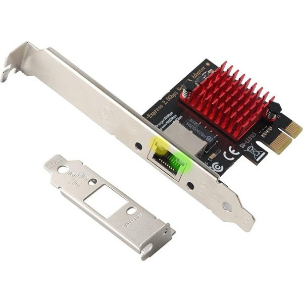 Ubit Network Adapter PCIe 2.5 GBase-T Gigabit Ethernet Card 2.5Gbps/1000Mbps/100Mbps RJ45 LAN Adapter Support PXE Function for Windows/Linux/Mac