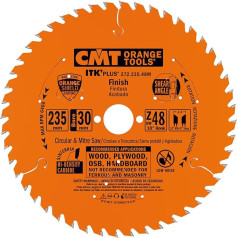 CMT – 272.235.48m – Circular Saw Itk Plus HW 235 x 2.4 x 30 (+25) Z = 48 ATB + Shear