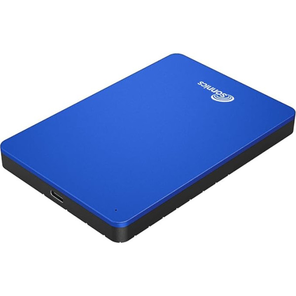 Sonnics 500GB Blue External Portable Hard Drive Type C USB 3.1 Compatible with Windows PC, Mac, Smart TV, Xbox One/Series X and PS4/PS5