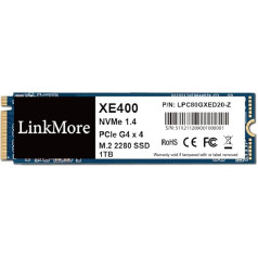 LinkMore XE400 1TB M.2 2280 PCIe Gen 4X4 NVMe 1.4 Internal SSD, Solid State Drive, up to 5000MB/s for Latop and PC