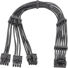 iHaospace Cablemod 12VHPWR Adapter to 3 x 8-Pin TYPE-B 90 Degree Cable Compatible with Corsair Cooler Master Power Supply GPU 3090Ti 4070Ti 4080 4090
