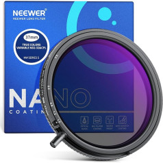 NEEWER 37 mm True Colours Variable ND Filter ND2-ND32 & CPL, 2-in-1 Adjustable Neutral Density and Circular Polarising Filter, Multi-Coated HD Optical Glass/Aluminium Frame