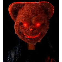 LED Halloween Mask, Horror Bear Mask, Scary Halloween Masks for Adults Children, Furry Bloody Bear Mask, Scary Mask for Cosplays, Festivals and Halloween Parties, Halloween Gifts, Masquerade