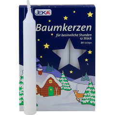 OLShop AG Pack of 2 White Tree Candles, Approx. 15 x 125 mm (2 x 12 Pieces) Christmas Tree Candles, Pyramid Candles