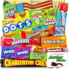 American Candy Box | USA Candy & Chocolate | American Sweets Gift Box | Top Import Snacks Food & Candy Bars | Christmas Birthday Halloween Thanksgiving | Heavenly Sweets