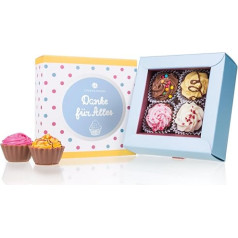4 American Cupcakes – Thank You – Thank You Gifts | Thank You for Everything Chocolate | Sweets | Special Chocolates as Thank You | Original Gift to Say Thank You | Thank You Greeting