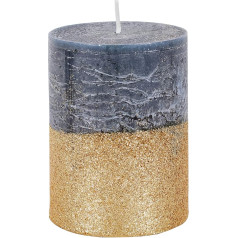 Pillar Candles, Premium Quality, Glittering Pillar Candle, Burning Time: 45 Hours, Diameter 75 mm x 100 mm, Green Pajoma