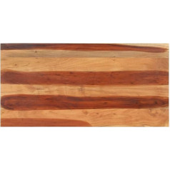Vidaxl Solid Wooden Replacement Tabletop for Dining Table in Sheesham Wood, Rosewood, 120 x 60 x (2.5-2.7) cm