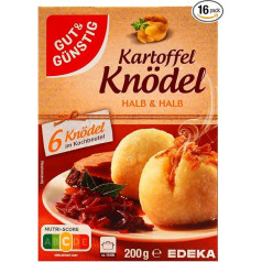 Gut & Günstig Potato Dumplings Half & Half, Pack of 16 (16 x 200 g)