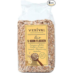 Verival 5-Grain Flakes Organic Pack of 6 (6 x 500 g)