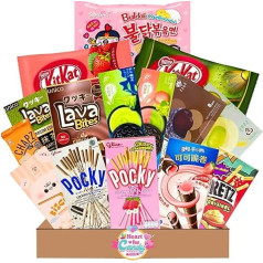 Asian Sweets Japanese Korean Chinese Snack Mix | The Most Popular Sweets from Asia | 20 Pieces | Asia Import | Box Full of Trendy Products | Gift Box | Mochi, Pocky, Lava Bites