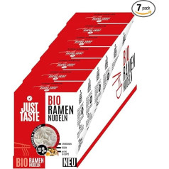 Just Taste - Organic Ramen Noodles - Versatile & Fast Asian Food - 7 x 2 Servings - Vegan - 300 g (Pack of 7)