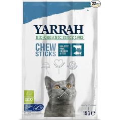 YArbre Chew Sticks with Seagrass and Spirulina for Cats, 22 x 15 g