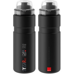 Elite Unisex - Adult Water Bottle-2324370210 Water Bottle, Matte Black, 750 ml, Aluminium