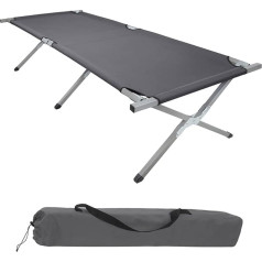 BB Sport Camping Bed XXL Folding Bed 210 x 72 x 45 cm Camping Bed up to 200 kg Load Capacity Portable Folding Lounger Travel Comfortable Stable