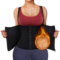 Bingrong Sauna Vest Women's Sauna Shirt Neoprene Slimming Belt Corset Women's Tummy Control Underbust Waist Shapewear Fitness Thermal Hot Body Shaper Sauna Vest Sweating Tank Top